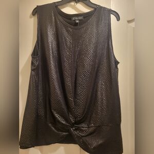 Inc Deep black cami style shell, Size 2X